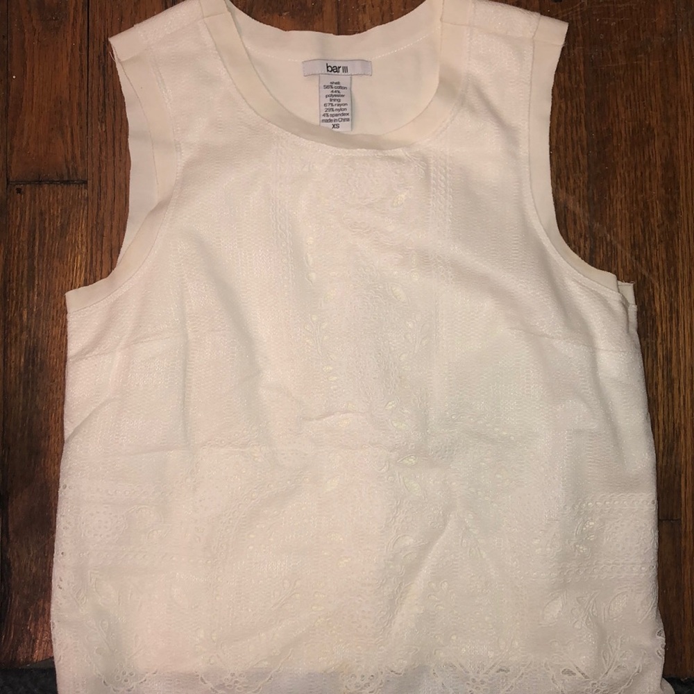 Bar III shirt with embroidery on the front